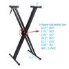 Keyboard Electric Piano Stand Standard Rack Dual-tube X-Shape Adjustable Folding